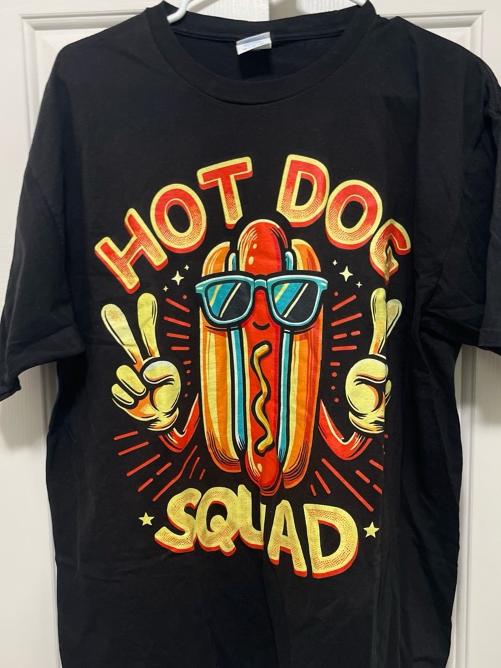 Kids Black Hot Dog Squad Graphic Tee